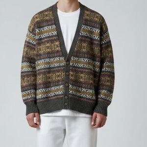 Vintage Christopher Hayes Cardigan Sweater L Wool Shetland Academia Grandpa
